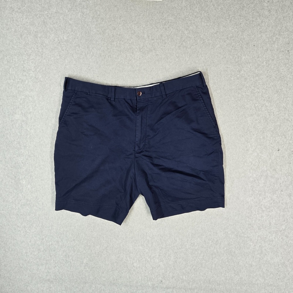 Polo Ralph Lauren Men Men Shorts 36 Navy Blue Chino Pockets Mid Rise 8" Inseam